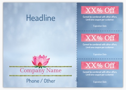 Design Preview for Templates for Coupons Flyers and Pamphlets ,  No fold A6