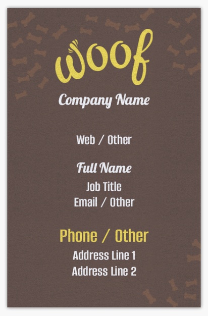 Design Preview for Design Gallery: Dog Breeders Pearl Business Cards