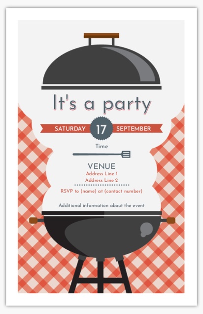 Design Preview for Design Gallery: General Party Birthday Invitations, 12.7 x 17.8 cm