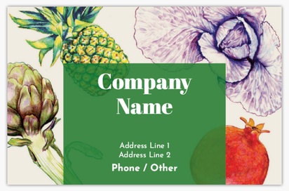 Design Preview for Design Gallery: Organic Food Stores Textured Uncoated Business Cards