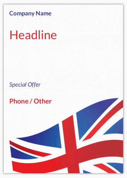 Design Preview for Design Gallery: Patriotic & Military Flyers & Leaflets,  No Fold/Flyer A6 (105 x 148 mm)