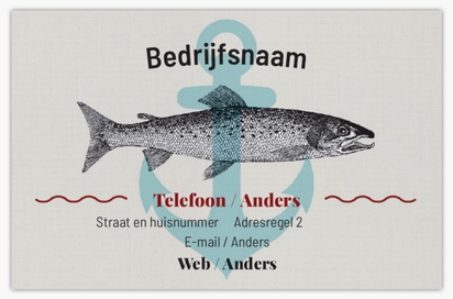 Voorvertoning ontwerp voor Ontwerpgalerij: Viswinkel Linnen visitekaartjes