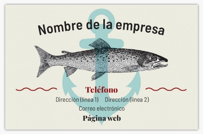 Vista previa del diseño de Galería de diseños de tarjetas de visita standard para pescaderías, Standard (85 x 55 mm)