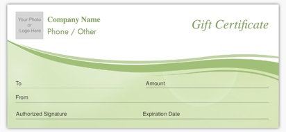 Design Preview for Design Gallery: Nature & Landscapes Custom Gift Certificates