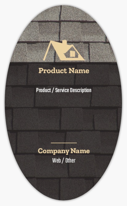 Design Preview for Design Gallery: Roofing Product Labels on Sheets, Oval 12.7 x 7.6 cm