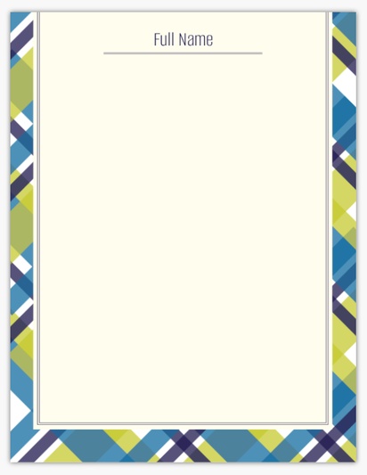 A border geometrica cream blue design