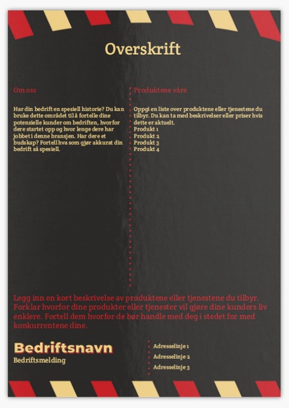 Forhåndsvisning av design for Designgalleri: Retro og nostalgisk Flyere og brosjyrer,  Ikke foldet A4 (210 x 297 mm)