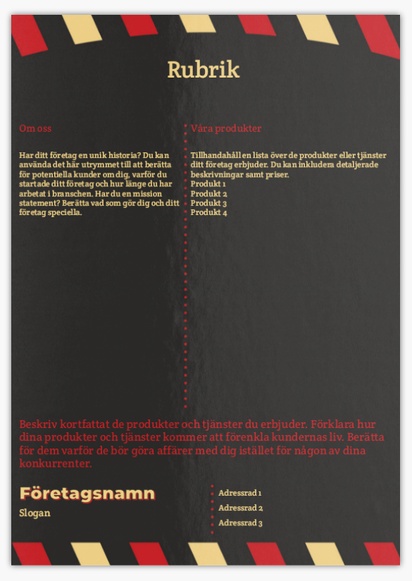 Förhandsgranskning av design för Designgalleri: Retro & vintage Flyers och broschyrer,  Ingen falsning A4 (210 x 297 mm)