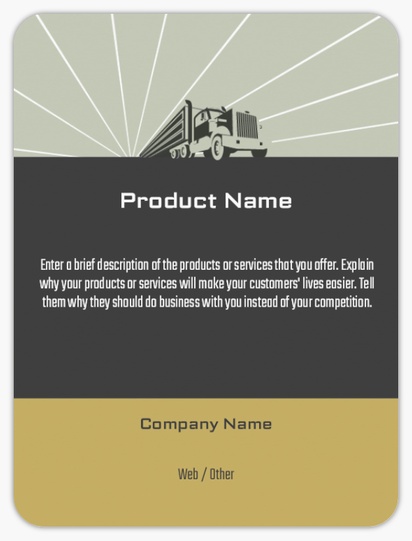 Design Preview for Design Gallery: Trucking Product Labels on Sheets, Rounded Rectangle 10 x 7.5 cm