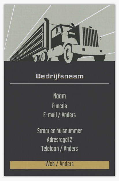Voorvertoning ontwerp voor Ontwerpgalerij: Vrachtwagenchauffeur Linnen visitekaartjes