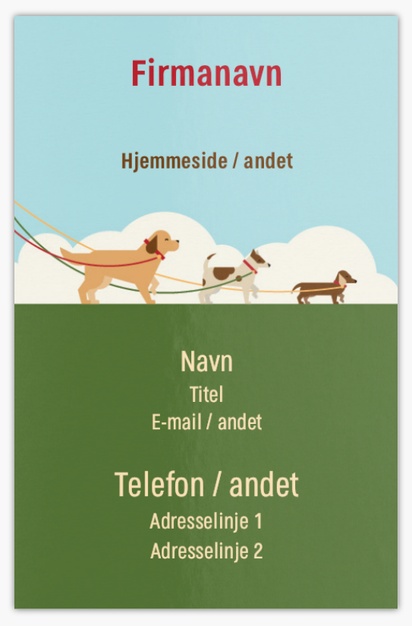 Forhåndsvisning af design for Designgalleri: Kæle- og husdyr Ekstra tykke visitkort, Standard (85 x 55 mm)