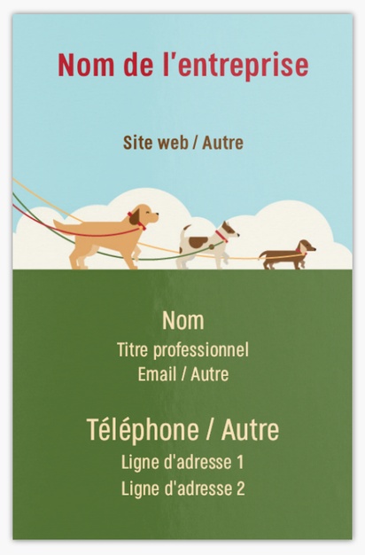 Aperçu du graphisme pour Galerie de modèles : cartes de visite ultra épaisses pour animaux et soins vétérinaires, Standard (85 x 55 mm)