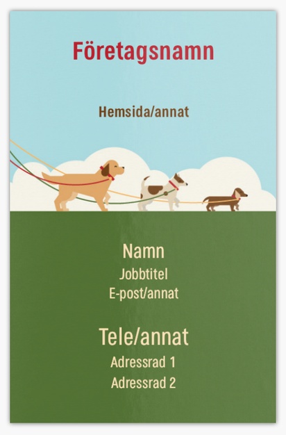 Förhandsgranskning av design för Designgalleri: Djurskötsel Extratjocka visitkort, Standard (85 x 55 mm)