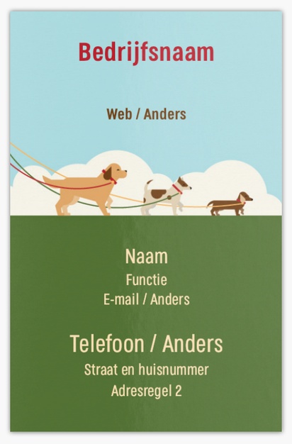 Voorvertoning ontwerp voor Ontwerpgalerij: Alles voor je huisdier Glossy visitekaartjes