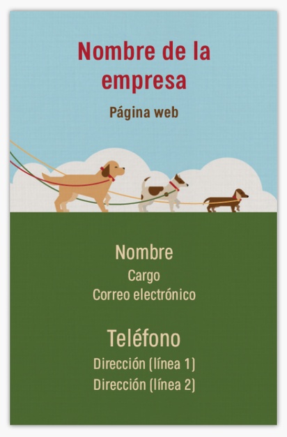 Vista previa del diseño de Galería de diseños de tarjetas con acabado lino para cuidado de mascotas
