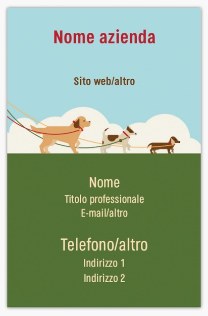 Anteprima design per Galleria di design: biglietti da visita standard per dog sitter/cura animali, Standard (85 x 55 mm)