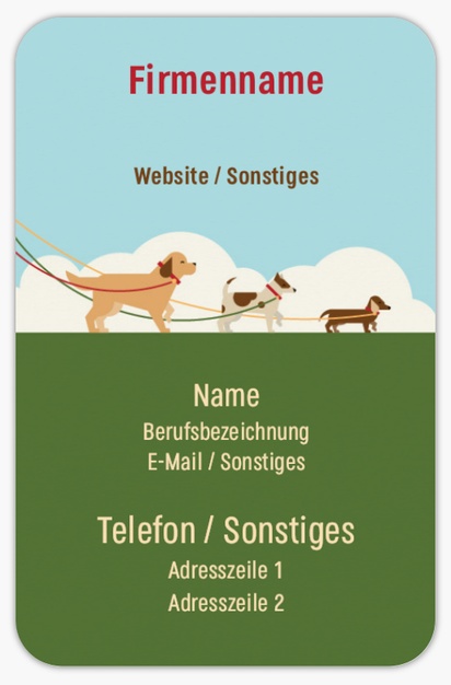 Designvorschau für Designgalerie: Visitenkarten mit abgerundeten Ecken Tiere & Tierbetreuung, Abgerundet Standard (85 x 55 mm)