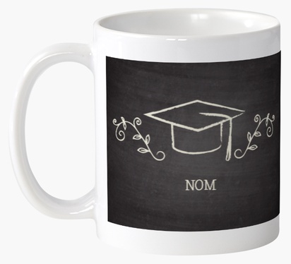 Aperçu du graphisme pour Galerie de modèles : mugs personnalisés pour remise de diplôme