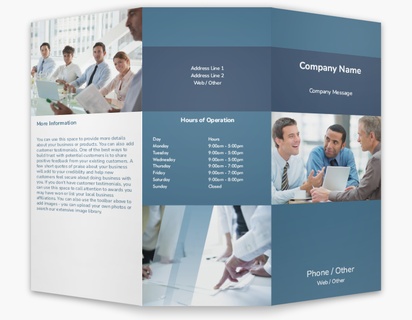 Design Preview for Design Gallery: Financial Consulting Custom Brochures, 8.5" x 11" Tri-fold