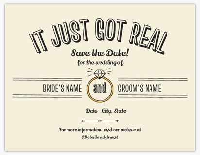 A save the date beige cream gray design for General Party