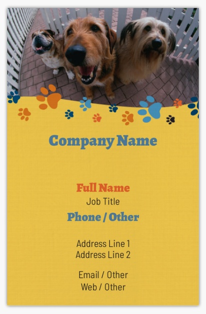 Design Preview for Design Gallery: Pet Supply Shops Linen Business Cards