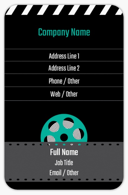Design Preview for Design Gallery: Movies & Film Rounded Corner Business Cards, Rounded Standard (85 x 55 mm)