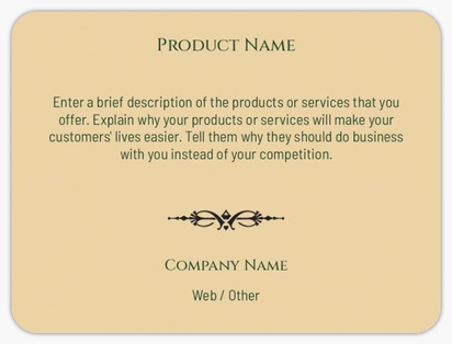 Design Preview for Design Gallery: Elegant Product Labels on Sheets, Rounded Rectangle 10 x 7.5 cm