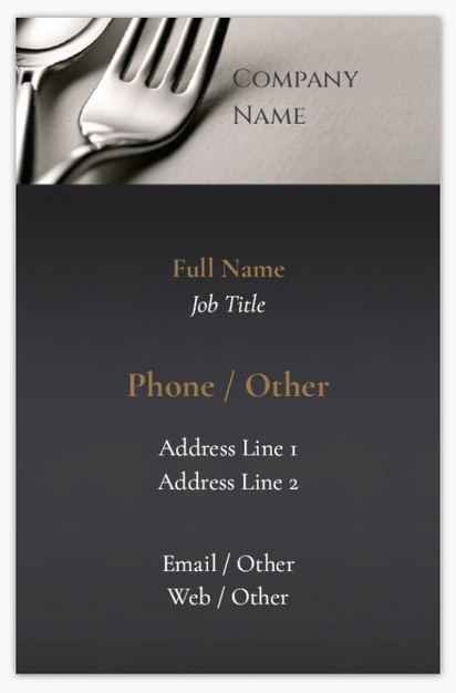 Design Preview for Design Gallery: Food Catering Textured Uncoated Business Cards