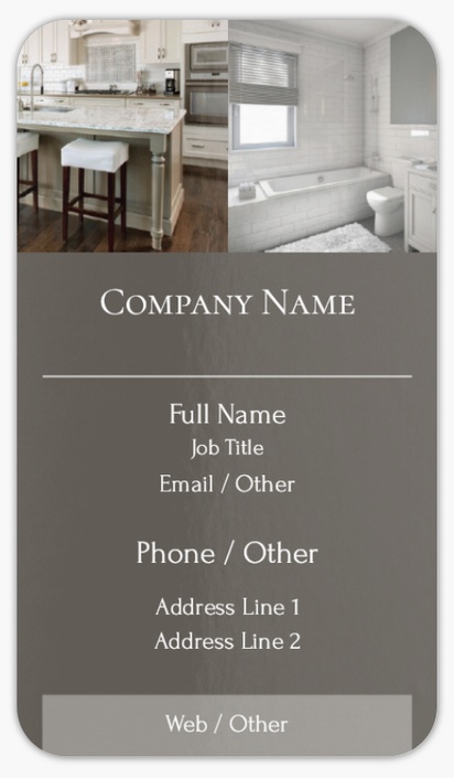 Design Preview for Kitchen & Bathroom Remodeling Rounded Corner Business Cards Templates, Standard (3.5" x 2")