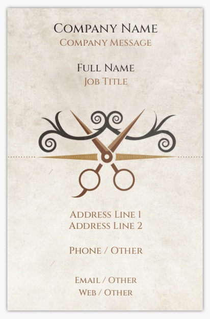 Design Preview for Design Gallery: Barbers Ultra-Thick Business Cards, Standard (85 x 55 mm)