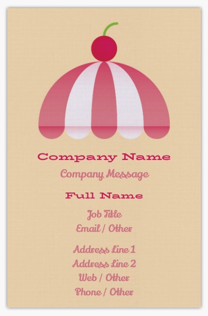 Design Preview for Design Gallery: Sweet Shops Linen Business Cards