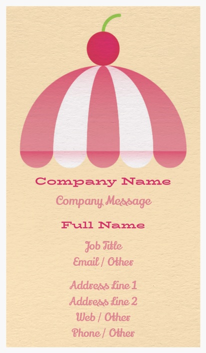 Design Preview for Design Gallery: Ice Cream & Food Trucks Natural Textured Business Cards