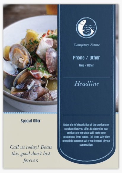 Design Preview for Design Gallery: Fish Markets Flyers & Leaflets,  No Fold/Flyer A5 (148 x 210 mm)