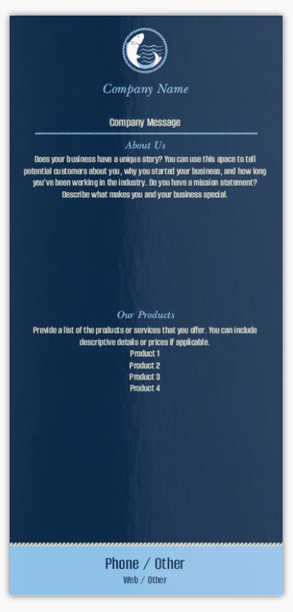 Design Preview for Design Gallery: Fish Markets Flyers & Leaflets,  No Fold/Flyer DL (99 x 210 mm)