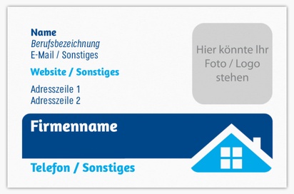 Designvorschau für Designgalerie: Standard-Visitenkarten Immobilien-Entwicklung, Standard (85 x 55 mm)