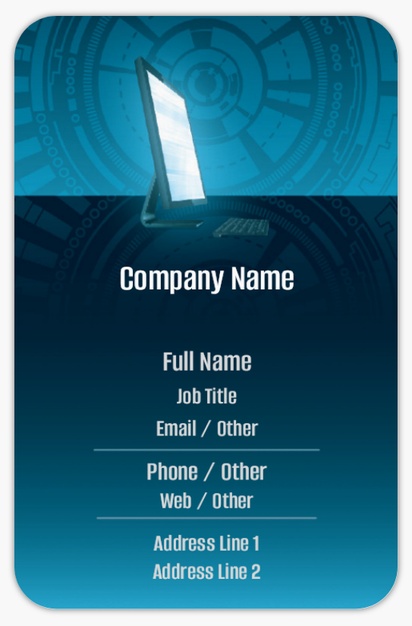 Design Preview for Design Gallery: Electronics Rounded Corner Business Cards, Rounded Standard (85 x 55 mm)