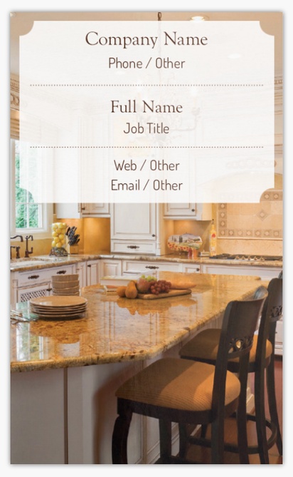 Design Preview for Design Gallery: Kitchen & Bathroom Classic Visiting Cards