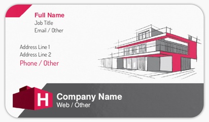 Design Preview for Architecture Rounded Corner Business Cards Templates, Standard (3.5" x 2")
