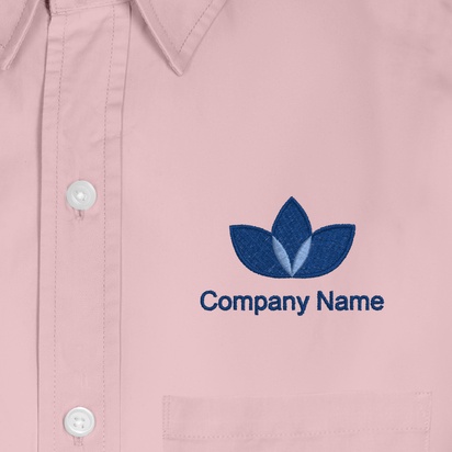 Design Preview for Design Gallery: Business Services Men's Embroidered Dress Shirts, Men's Pink