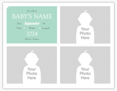 Design Preview for Birth Announcements, 5.5" x 4"