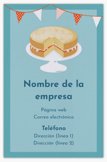 Vista previa del diseño de Galería de diseños de tarjetas con acabado lino para panaderías
