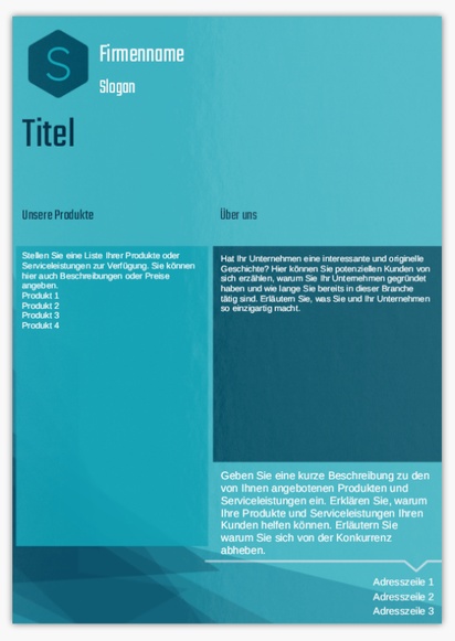 Designvorschau für Designgalerie: Flyer und Falzflyer Informationstechnologie,  Ohne Falz A4 (210 x 297 mm)