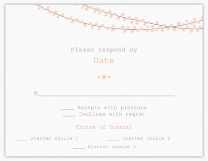 Design Preview for Wedding RSVP Cards, Flat 10.7 x 13.9 cm