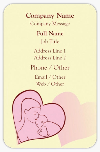 Design Preview for Design Gallery: Education & Child Care Rounded Corner Business Cards, Rounded Standard (85 x 55 mm)