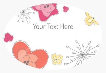 Design Preview for Design Gallery: Sticker Sheets, 7.6 x 5.1 cm Oval
