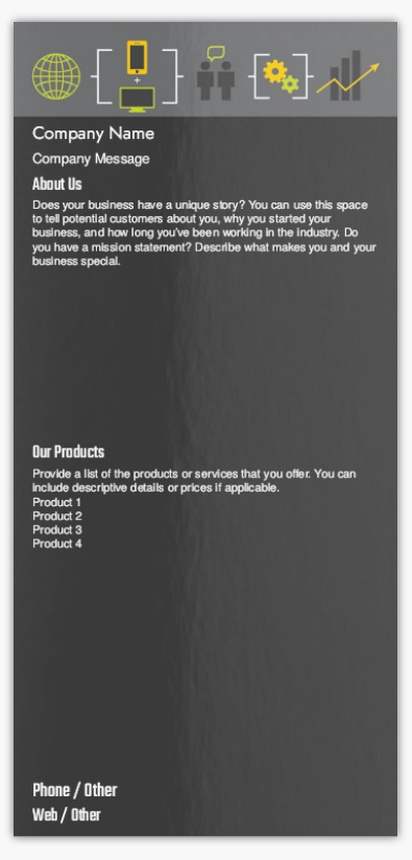 Design Preview for Design Gallery: Network Administration Flyers & Leaflets,  No Fold/Flyer DL (99 x 210 mm)