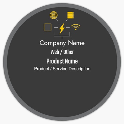 Design Preview for Design Gallery: IT Consulting Product Labels on Sheets, Circle 7.6 x 7.6 cm