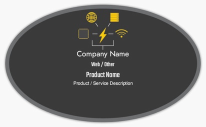 Design Preview for Design Gallery: Network Administration Product Labels on Sheets, Oval 12.7 x 7.6 cm