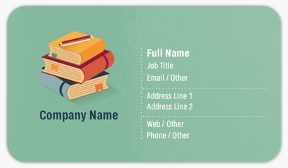 Design Preview for News & Books Rounded Corner Business Cards Templates, Standard (3.5" x 2")