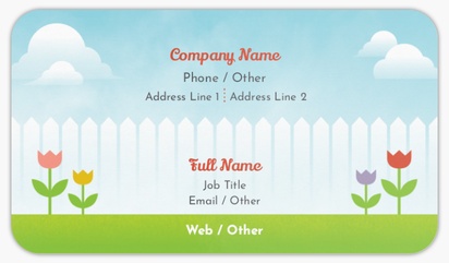 Design Preview for Nursery Schools Rounded Corner Business Cards Templates, Standard (3.5" x 2")